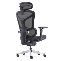 Fauteuil de bureau ergonomique moderne en tissu entièrement maillé avec accoudoirs réglables 6D, appui-tête réglable 4D et vérin à gaz de classe 4