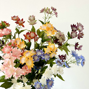 Fleurs artificielles multicolores en tissu tissé pour décoration de mariage et de maison - Product Image 1