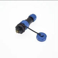 Prise d'aviation sans soudure OEM prise industrielle câble bout à bout Weipu câble électrique fileté étanche 5 broches connecteur SP en plastique