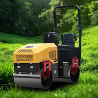 Compacteur routier à double roues en acier Euro 5 à commande facile, système hydraulique, pour le compactage de l'asphalte/du sol