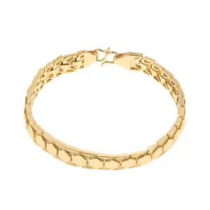 Grace 2024 Latest Design Ladies Jewelry Bracelets Brass 24K Gold Plated Simple Women Custom Made Bracelet