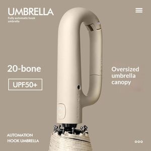 Parapluie de protection solaire compact et portable, manuel, à cinq plis, avec poignée annulaire, en vinyle, mini format de poche pour les voyages - Product Image 2