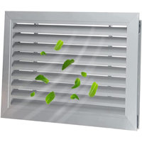 Grille d'aération de porte en aluminium pour armoire de salle de bain Grille d'aération de porte en métal