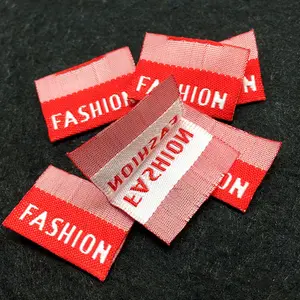 Bags And Garment Private Label Custom Printed Logo Wash Care Woven Clothing Label Woven Patch