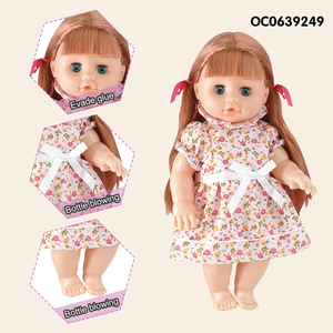 Đồ Uống Và Đi Tiểu Baby Real Girl Vinyl Doll 14 Inch Với Phụ Kiện Thực Phẩm - Product Image 4