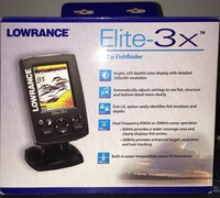 Sondeur de profondeur Lowrance Elite-3X authentique avec transducteur traversant le coque