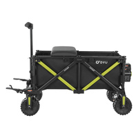 DYU CampX Chariot de camping électrique pliable à quatre roues en aluminium pour l'extérieur, facile à transporter