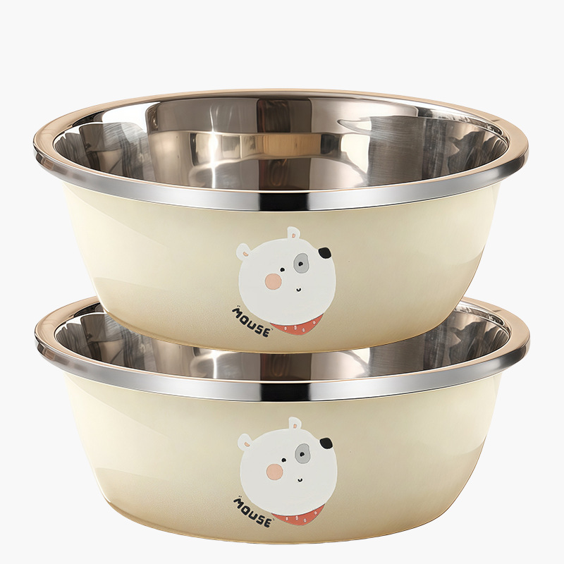 Deux pots solides de 28 cm [avec motif]