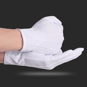 Guantes de Algodón Blancos Uniformes con Logotipo Personalizado Baratos, Cómodos, Muestra Gratuita para Desfiles Funerarios, Ceremonias, Eventos Masónicos e Iglesia - Product Image 2