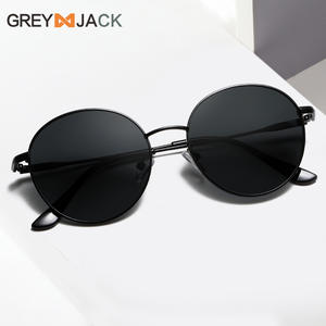 Lunettes de soleil rondes classiques Greyjack, monture en métal, UV400, polarisées, unisexes, vision nocturne, multicolores - Product Image 2
