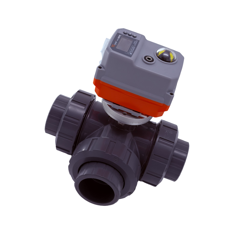 Modulating Valve Drawing Electric Actuator 3-way Ball Valve AC/DC24V 20Nm DN20 10S On/Off ...