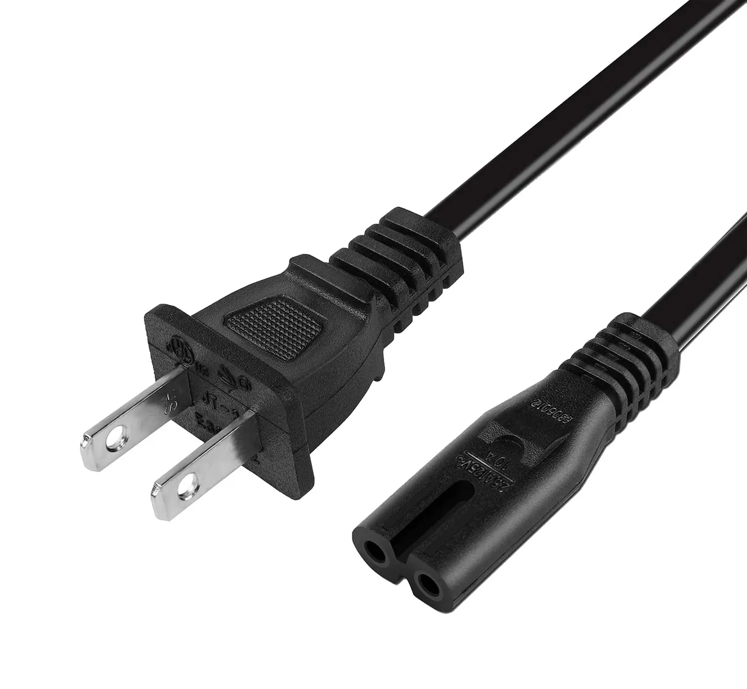 YILUN US Cable de alimentación de 2 pines para TV PS4 PS5 Altavoz Monitor Xbox cable de alimentación para computadora portátil Cables de alimentación de CA de pared