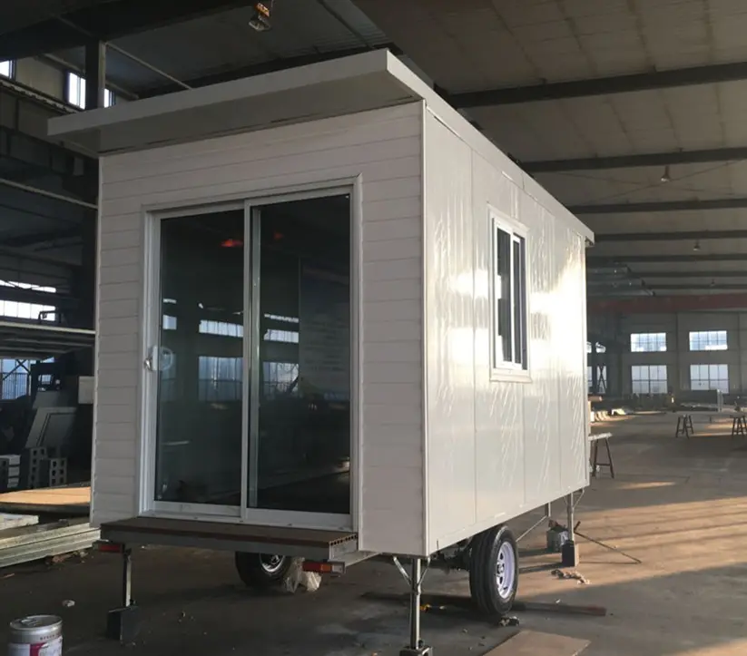 Outdoor-Versand behälter Pre-Fab mobile tragbare Anhänger winziges Haus auf Rädern Fertighäuser winzige Häuser auf den Philippinen