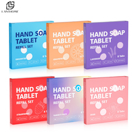 Tablettes de désinfectant pour les mains moussantes à la lavande, à la rose et à la fraise, vente en gros, très demandées, nettoyage de la peau, hydratation, anti-fissures