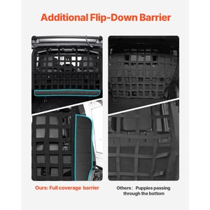 Con Chó Xe Rào Cản Cho Jeep Wrangler Phụ Kiện Nội Thất Hàng Hóa Khu Vực Cách Ly Với Lưới Pet Net - Product Image 3
