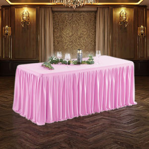 도매 파티 연회 야외 장식 테이블 스커트 6FT 웨딩 테이블 천 커버 테이블 옷 - Product Image 1