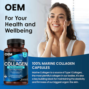 Capsules de peptides de collagène marin de qualité supérieure de type I avec supplément anti-âge à l'acide hyaluronique et à la vitamine <span class=keywords><strong>C</strong></span> - Product Image 3