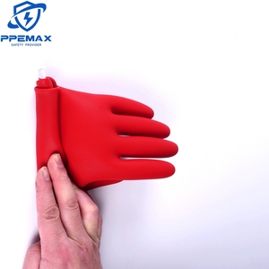 14inches Tear Resistant Dielectric <strong>Gloves</strong> Half-size Lineman 500V AC Ultra Thin Rubber Class 0 <strong>Gloves</strong> Against Electricity - Product Image 3