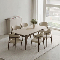 Ensemble de table à manger en bois massif de style nordique moderne pour restaurant ou salle à manger à domicile