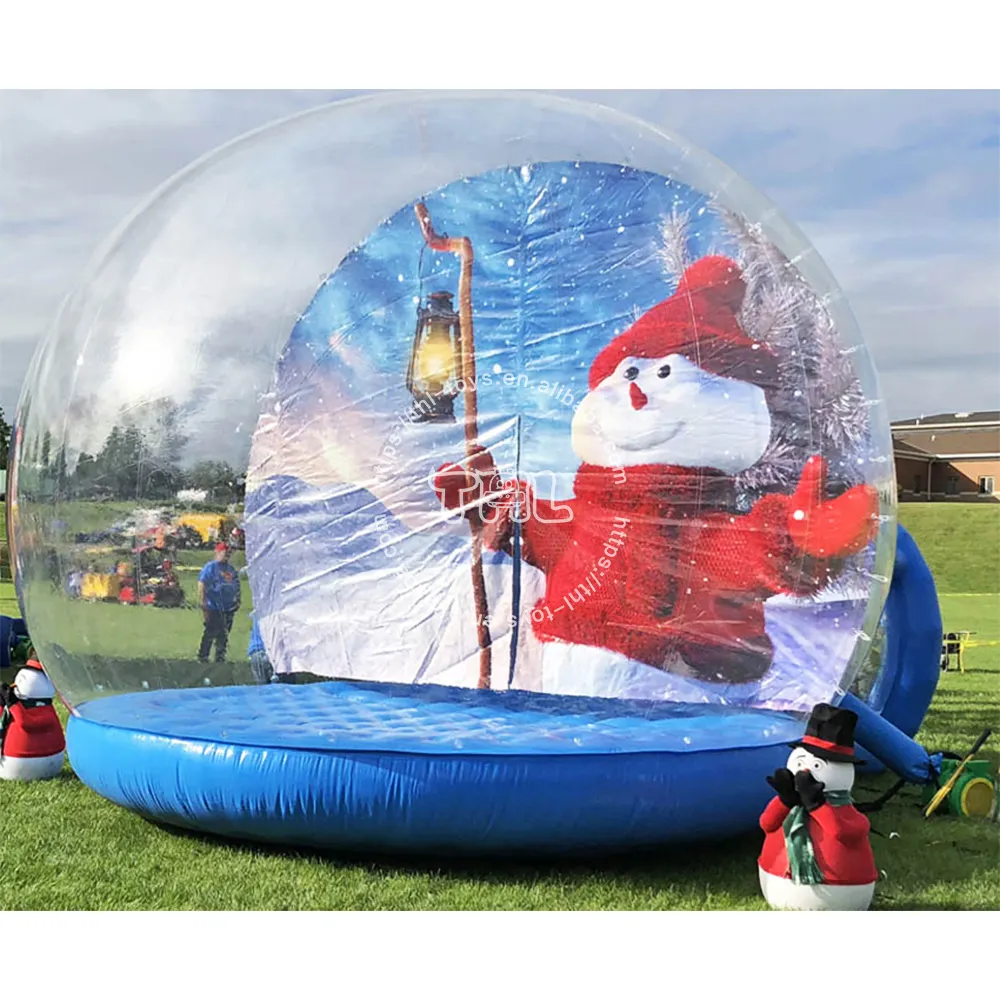 New bouncy nhà bong bóng ngoài trời nhà bong bóng Inflatable Quả cầu tuyết với đường hầm