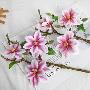 Magnolia artificielle en bonsaï pour la Saint-Valentin, Noël, impression 3D, décoration de salon et de scène de mariage en extérieur, fleurs artificielles - Product Image 3