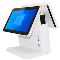 Supermarket caisse enregireuse sistem pos parkir mobil sistem android pos terminal layar ganda 4g
