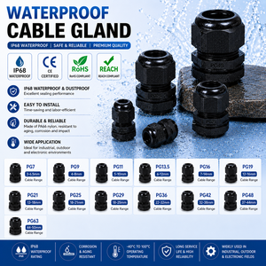 Passacavo in Nylon Impermeabile PG11, Giunto IP68 per Cavi da 5 a 10mm, Facile Installazione per Protezione da Tensione - Product Image 2
