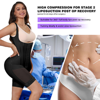 45% Spandex Powearnet Etapa de cuerpo completo 1 2 Bbl Prendas de compresión poscirugía Curvy Bbl Etapa 2 Fajas colombianas Fajas