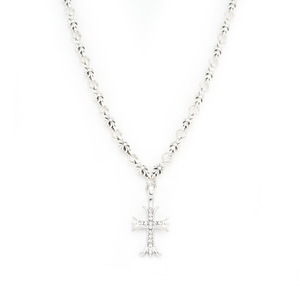 <span class=keywords><strong>Set</strong></span> di <span class=keywords><strong>Bracciale</strong></span> <span class=keywords><strong>e</strong></span> <span class=keywords><strong>Collana</strong></span> in Stile Retrò Europeo per <span class=keywords><strong>Uomo</strong></span> <span class=keywords><strong>e</strong></span> Donna, in Lega con Diamanti <span class=keywords><strong>e</strong></span> Croce, Design Chic Retrò Cromato - Product Image 5
