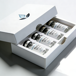 Boîte en carton de luxe personnalisée GOTOP pour peptides injectables avec laminage mat et estampage <span class=keywords><strong>à</strong></span> chaud doré, emballage protecteur robuste - Product Image 1
