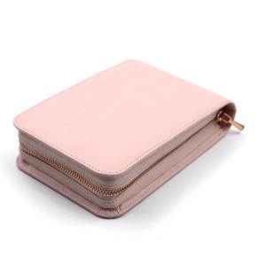 PU leather lychee-textured pencil case, multi-pen <b>storage</b> <b>box</b>, zippered large-capacity pencil case. - Product Image 5