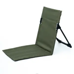 Düşük profil çok yönlü alüminyum taşınabilir koltuk minderi tembel katlanır açık stadyum plaj zemin kat arkalığı kamp sandalyesi