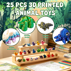 Figurina Animale Miniatura Completamente Articolata Stampata in 3D, Giocattolo Antistress con Giunti Flessibili, Decorazione da Scrivania, Giocattolo Educativo per Bambini - Product Image 5