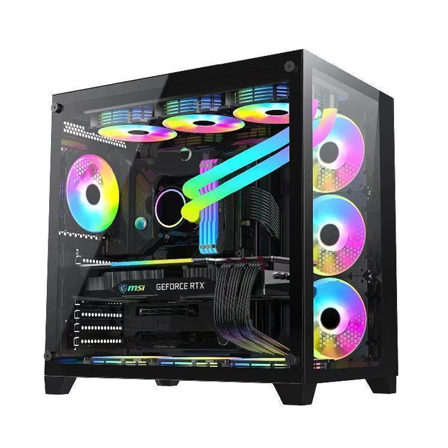 I3 12100 I5 12400 H610m 16G DDR4 M.2 RX580 Gaming Pc Computer with Rgb Desktops Prebuilt Accessories Wholesale Build Desktop Pc