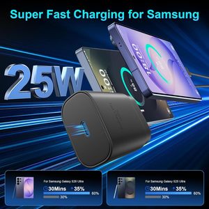 Chargeur Super Rapide 25W <span class=keywords><strong>de</strong></span> Haute Qualité avec <span class=keywords><strong>Prise</strong></span> EU/US/UK, Adaptateur Secteur USB Type-C PD et Chargeur Rapide avec Boîte UK - Product Image 2