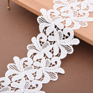 โรงงานมาใหม่ฝรั่งเศสโพลีเอสเตอร์ปัก<span class=keywords><strong>Guipure</strong></span>เคมีลูกไม้ตัด - Product Image 5