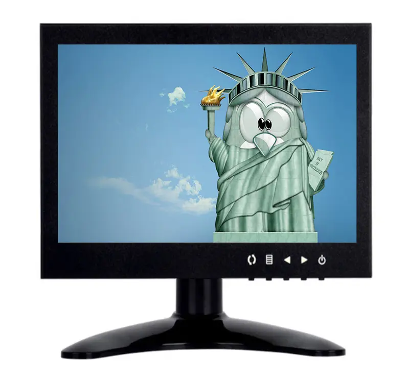 Monitor LCD tampilan persegi 10 inci, resolusi tinggi industri 10.4*1024 layar tampilan LCD dengan VGA HDMIed