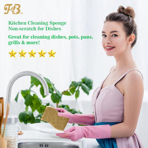 Spons Dapur Ramah Lingkungan dari Bahan Sisal, Kapas, Biodegradable, Alami, dan Kompos, Spons Penggosok Selulosa dan Kelapa - Product Image 6