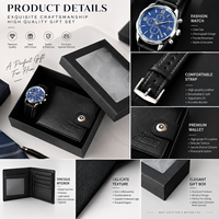 Coffret cadeau pour homme, montre, portefeuille, coffret cadeau de luxe pour lui, anniversaire, fête des pères, anniversaire de mariage, Noël, Saint-Valentin, cadeaux d'affaires pour homme