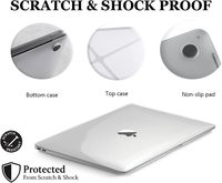 Étui pour ordinateur portable transparent pour Macbook Air 13.6 M4 15 M3, coque rigide pour Mac Book Pro 13 M1 M2 14 M4 16 2025, accessoires de protection