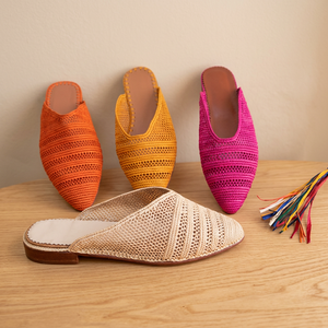 Handmade Anti-Slippery Breathable Raffia Outdoor Slipper for Women and Girls - Product Image 3