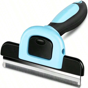 Tondeuse anti-poils pour chien KingHon, outil de démêlage pour poils longs et courts, brosse de toilettage sûre pour animaux de compagnie, fabriquée en acier inoxydable durable et ABS - Product Image 1