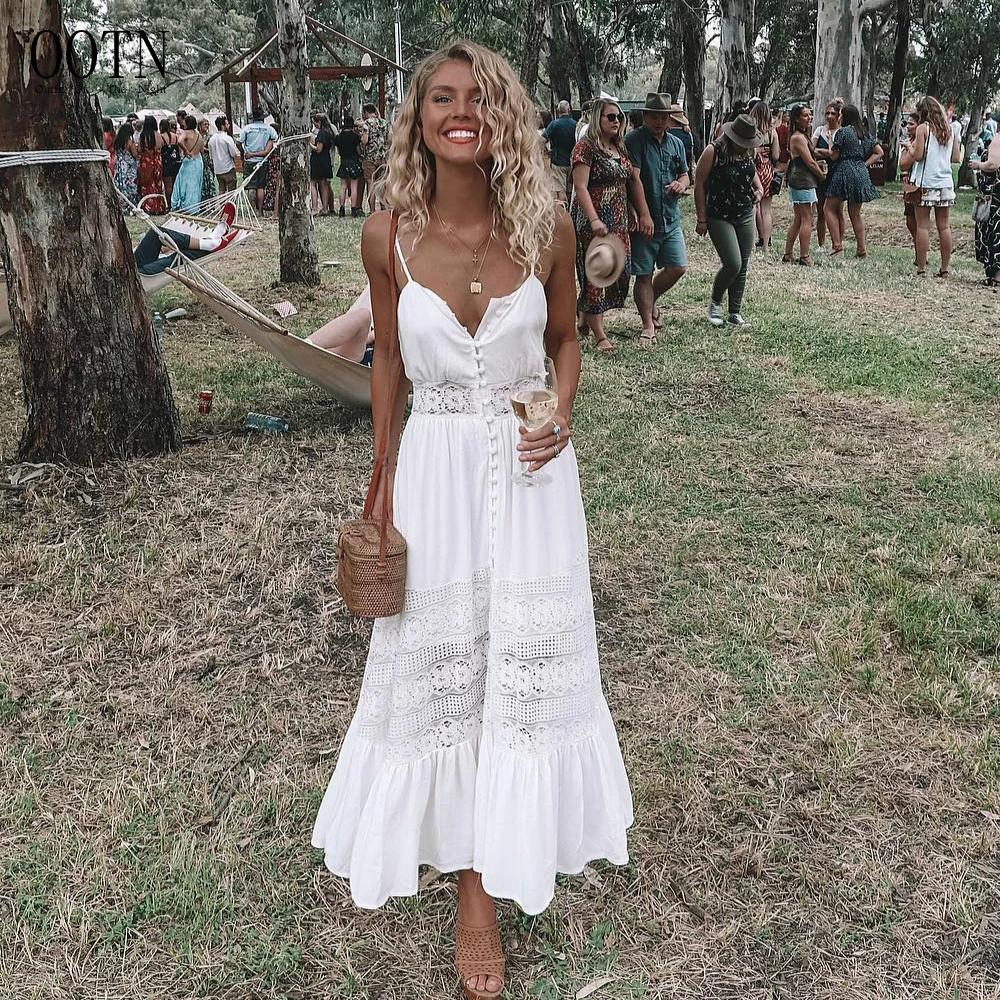 Ootn Women Summer Ladies Sleeveless White Beach Dress Evening Party Casual  Dresses Vestidos 2022 Fashion Boho Long Maxi Dress - Buy 2022 Fashion Boho  Long Maxi Dress Women Summer Ladies Sleeveless White