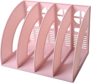 Văn phòng máy tính để bàn lưu trữ thư mục dọc bốn phần PP thư mục cuốn sách máy tính để bàn tổ chức nhựa lưu trữ mạnh mẽ Tạp Chí tập tin giá - Product Image 2