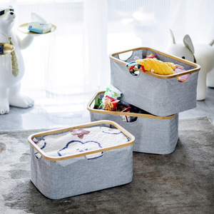 Fabric Storage <b>Basket</b> Large Capacity Oxford Cloth <b>Foldable</b> Kitchen Organizer for Sundries and Clothing - Product Image 3