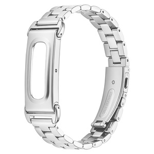 <span class=keywords><strong>Bracelet</strong></span> de montre de <span class=keywords><strong>luxe</strong></span> en acier inoxydable à 3 maillons pour Google <span class=keywords><strong>Fitbit</strong></span> Air, <span class=keywords><strong>bracelet</strong></span> de remplacement réglable en métal - Product Image 3