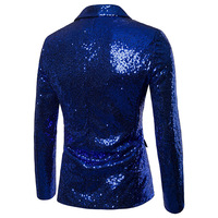 Blazers formels pour hommes, vestes à paillettes, manteaux bling-bling à boutons pour la fête de mariage, blazer pour hommes, costume formel de gentleman