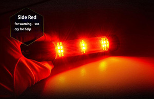 Xe Powerfull LED Xách Tay USB Sạc Năng Lượng Mặt Trời Đèn Pin Trắng Từ LED <span class=keywords><strong>Torch</strong></span> Với Dao Và Búa - Product Image 6