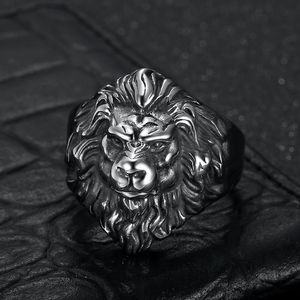 Lion <b>Head</b> Men's Ring Stainless Steel Animal Design Punk <b>Style</b> Gift Jewelry - Product Image 1