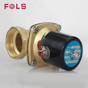 Válvula Solenoide de agua magnética de dos vías, latón eléctrico normalmente cerrado, 12v, 24v, 220V, 1, 2 y 3 pulgadas, para control del agua